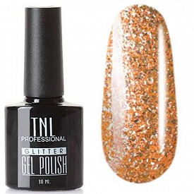 TNL Гель-лак Glitter #19 Мандариновый