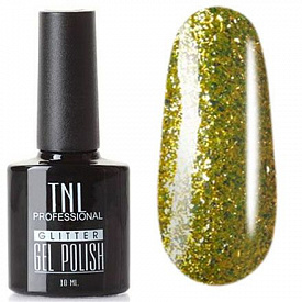 TNL Гель-лак Glitter #18 Желтый